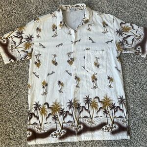 Cotton Feel by D.A. Collection Aruba Button Down Men’s Shirt size Large